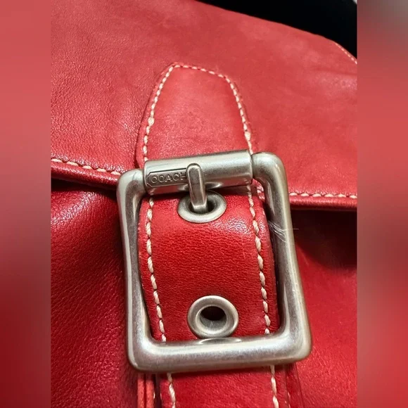 Vintage Coach Legacy Drawstring Leather Backpack dark red leather Style #9569 - Picture 6 of 15